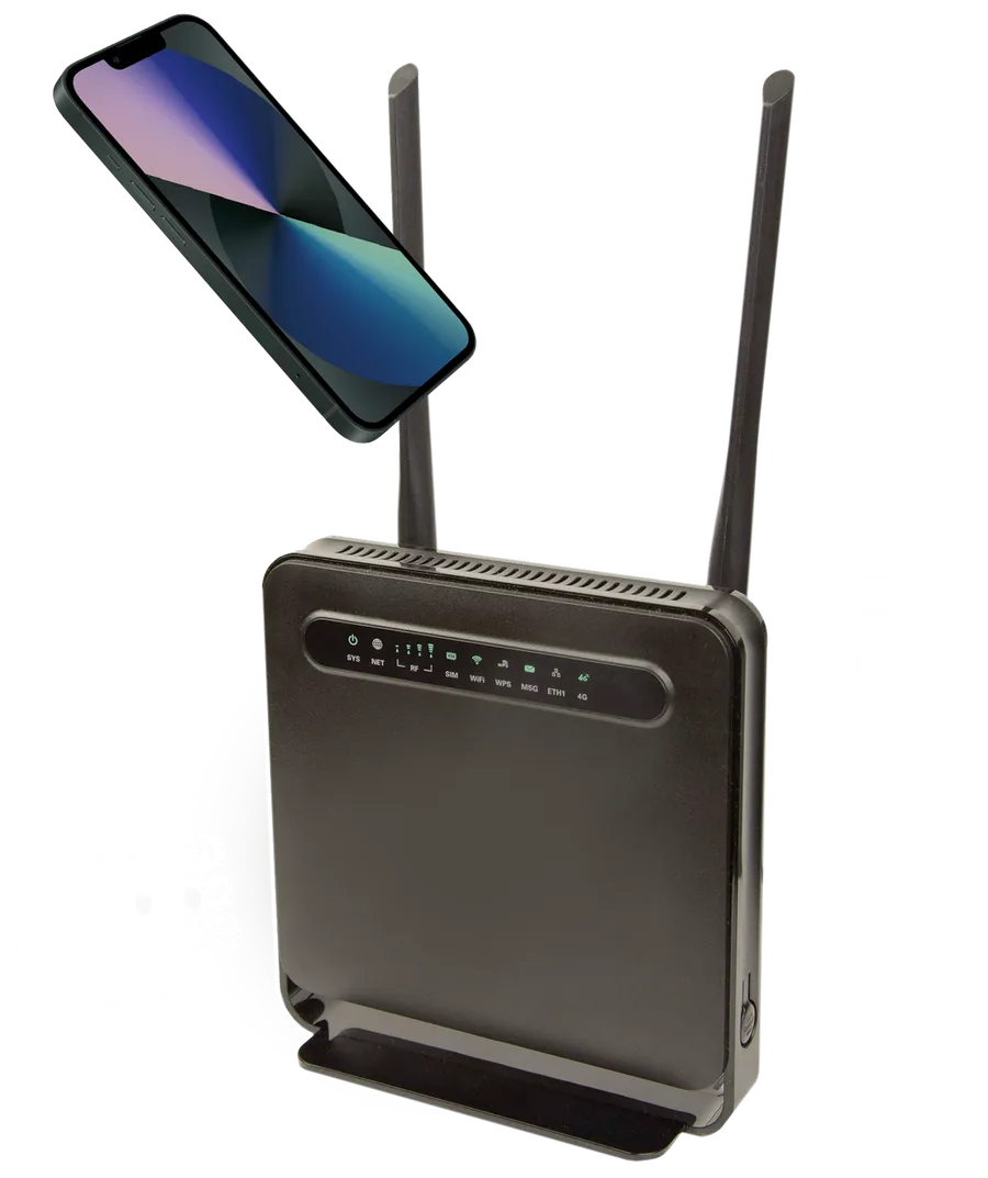 Cellular router and smartphone